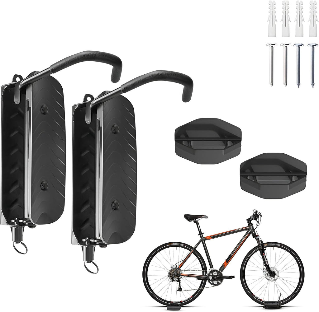 Swivel Bike Wall Mount, Bike Rack Garage, 150° Rotating & Space Saving Vertical