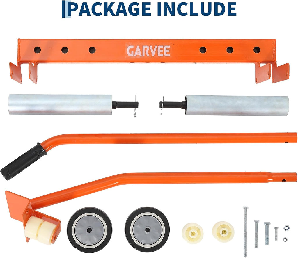 Heavy Duty Adjustable Tire Wheel Dolly – 330lbs Capacity – 23.5"-43.5" Width – Smooth 8in Rollers for 360° Lifting, Moving, Changing – Global for Truck, SUV, Car – Orange
