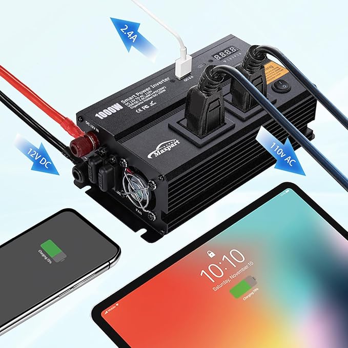 1000W Inverter for Car Power Inverters, 12v DC to 110v AC Converter - Image 4