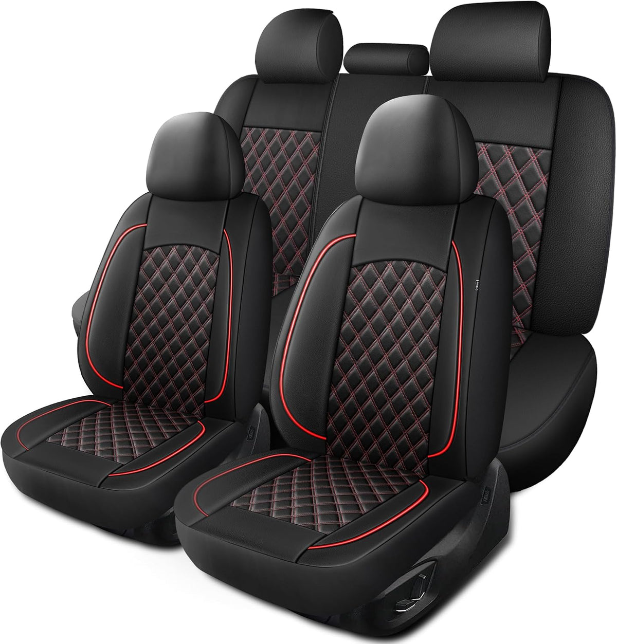 Car Seat Covers Full Set, Breathable and Waterproof Napa Leather Car Seat Cover