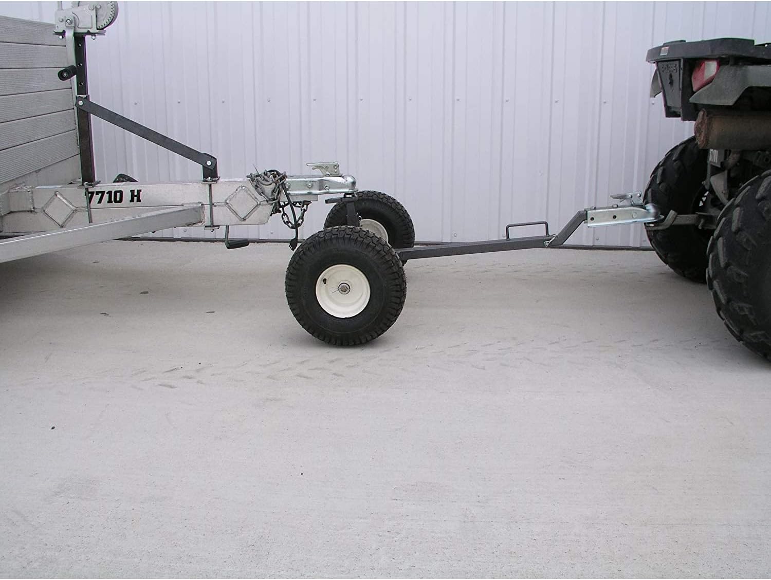 Tow Tuff TMD-800ATV ATV Weight Distributing Adjustable Trailer Dolly , Black, 800 lb Capacity/2 Wheels