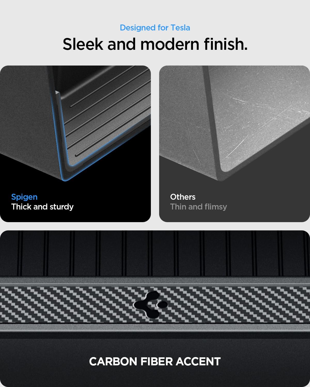 Spigen Center Console and Armrest Organizer for Tesla Model Y Juniper & Model Y L (Only Premium & Performance 2026/2025) and Model 3 Highland (Standard, Premium & Performance 2026/25/24)