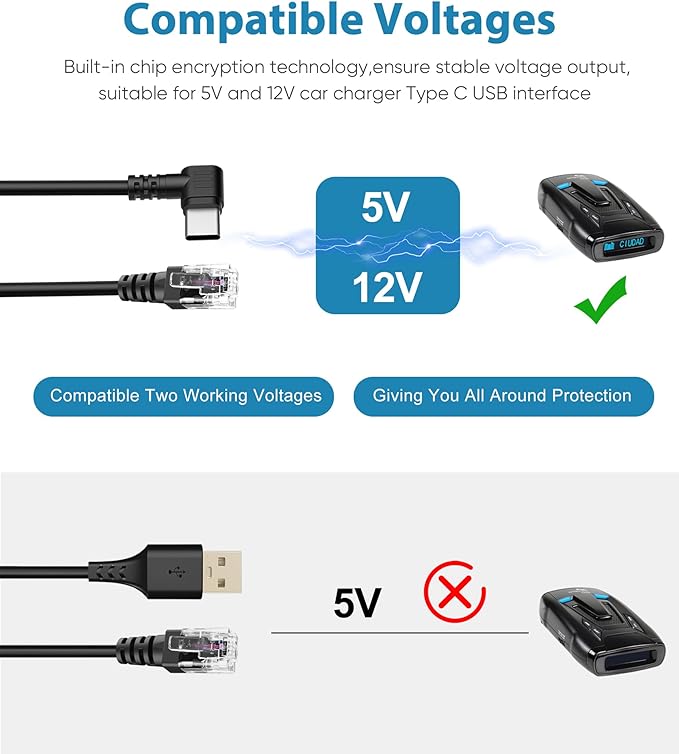 Radar Detector Cable, Type C to RJ11 Plug Cable, - Image 4