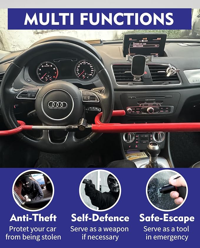 Steering Wheel Lock Anti-Theft Car Device Car Wheel Locks Heavy Duty Vehicle - Image 8