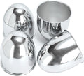 4Pcs 4.25inch Trailer Wheel Center Caps Push Through 4.25" Bore 4.72" Tall Pointed Hub Cap for Truck SUV RV Wheel Rim, Chrome Wheel Cover