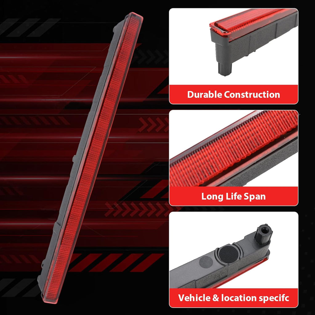 923-297 Third Brake Light 3rd Brake Light Compatible with Jeep Gladiator 2020 2021 2022 2023 2024 2025 68338388AC Center High Mount Stop Light