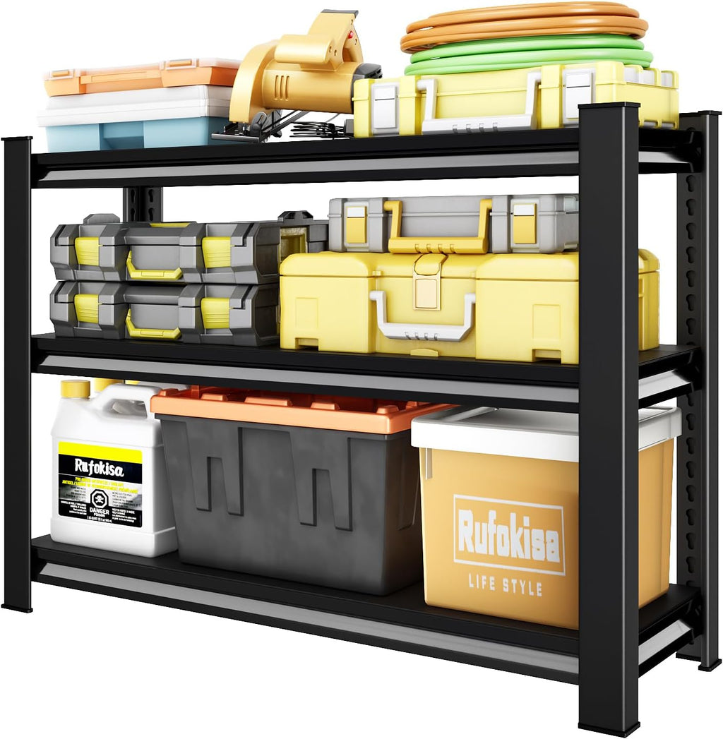 40" W Garage Shelving Heavy Duty，1500LBS Loads Adjustable Garage Storage Shelves
