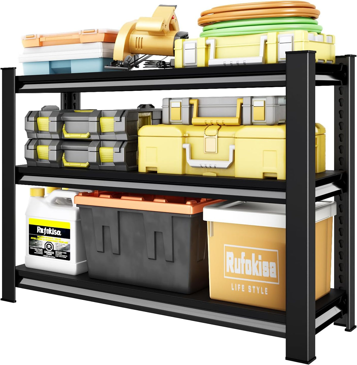 40" W Garage Shelving Heavy Duty，1500LBS Loads Adjustable Garage Storage Shelves