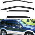 4pcs Front+Rear Smoke Tint Sun/Rain Guard Outside Mount Tape-On Vent Window by LQQDP