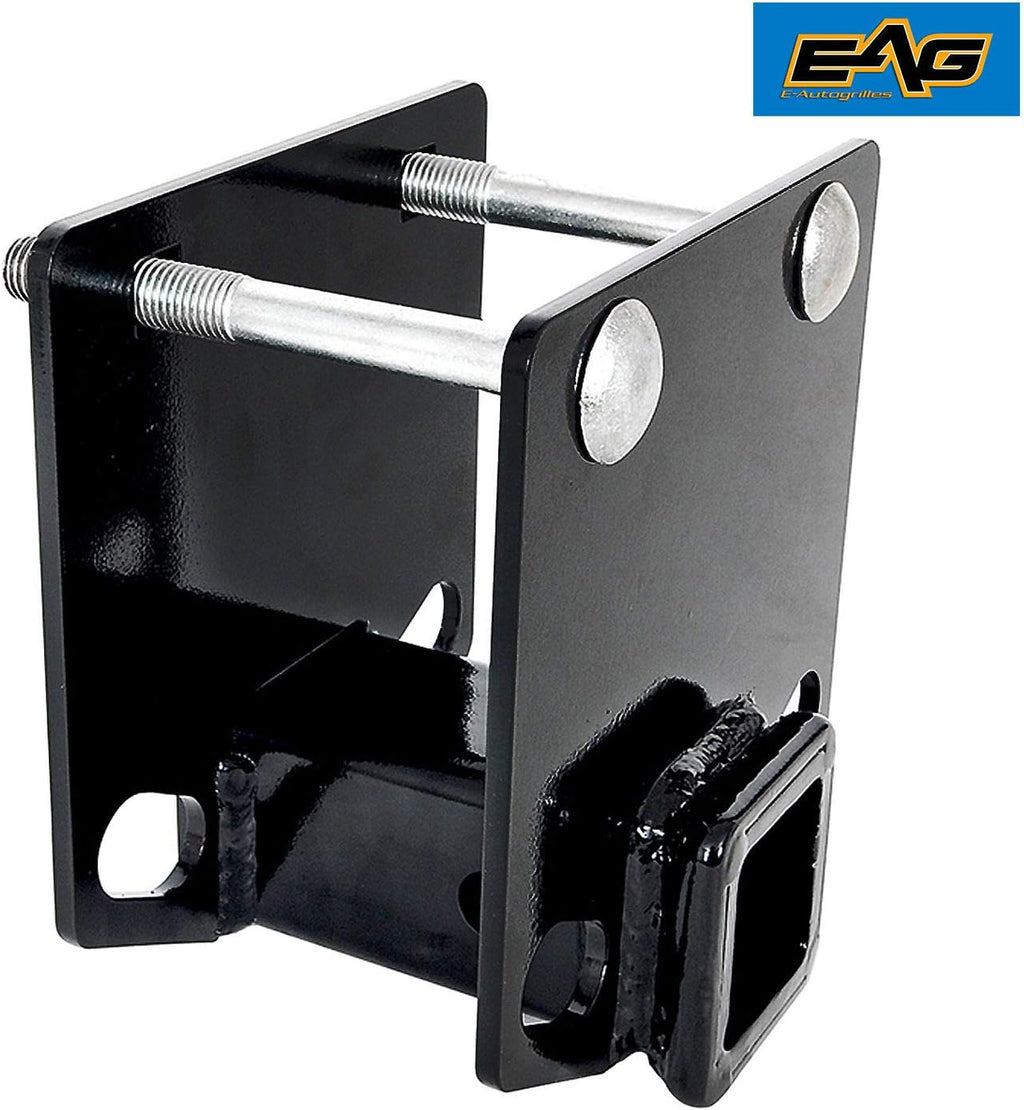 EAG RV Bumper Hitch 2 inches Receiver Adapter for 4 x 4 inches Square Bumper Beam Level Trailer Towing