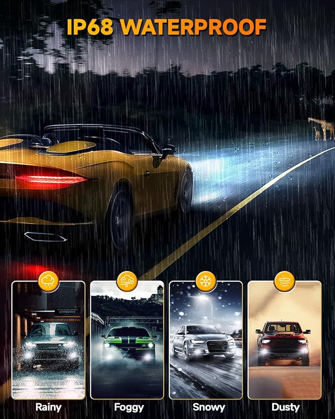FAHREN H11 9005 Light bulbs Combo, 60000LM 900% Super Bright H9 H8 HB3 Off-Road - Image 7