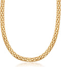 barzel 18k gold plated popcorn necklace mesh, main product view