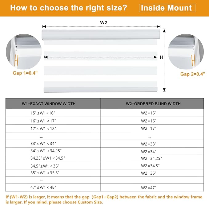 Persilux Cordless Zebra Blinds for Indoor Windows, Free-Stop Zebra Blinds - Image 7