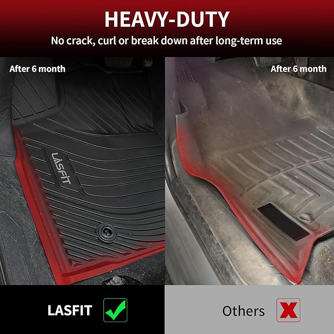 LASFIT Floor Mats for Toyota Tacoma 2016-2023 All Weather TPE Custom Floor - Image 4