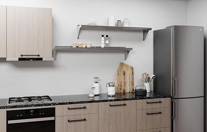 AmGood 48" Long X 10" Deep Stainless Steel Wall Shelf | NSF Certifi...