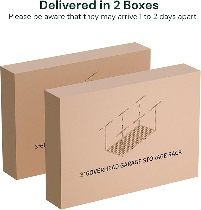 SunsGrove 3x6 Garage Storage Overhead Rack Organization, Adjustable Ceiling - Image 8