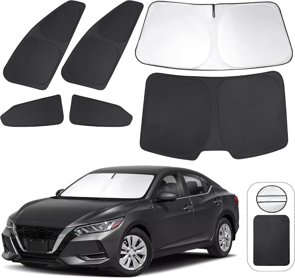 TINGLU Window Shades for Nissan Sentra 2020-2024 2025 Accessories Car Side Full
