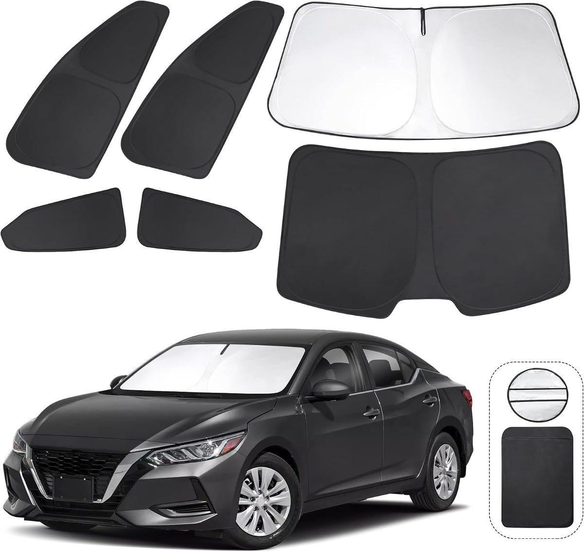 TINGLU Window Shades for Nissan Sentra 2020-2024 2025 Accessories Car Side Full
