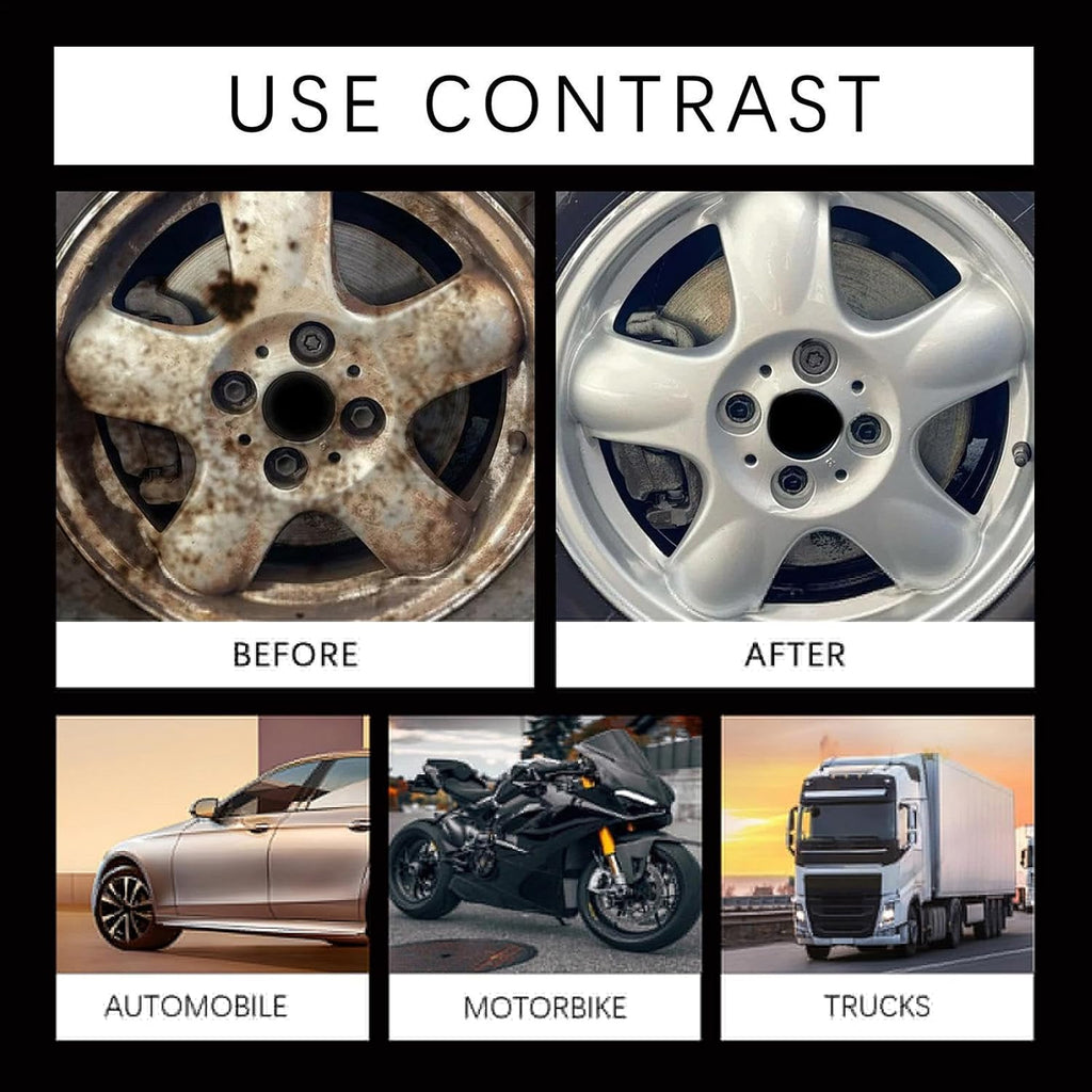 Rust Remover for Car - Bike Chain Rust Removal Agent - Car Brake Disc Lubricant - for Mechanics Shop Guides Bikers Cyclists Drivers Detailers Garage Daily Commute Trucks Sedans RVs SUVs