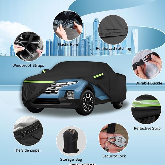 Waterproof Car Covers for 2021-2023 Hyundai Santa Cruz 210T Custom Outdoor - Image 2
