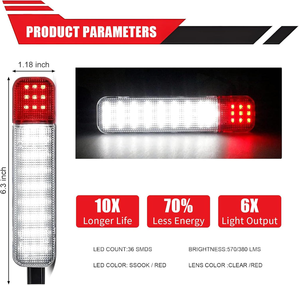 Interior LED Door Panel Lights, Super Bright Car Door Panel Warning Light, Replace OEM Number# 15021518,15021517, Compatible with Chevy Silverado GMC C/K, Sierra 1500 2500 3500 (White)