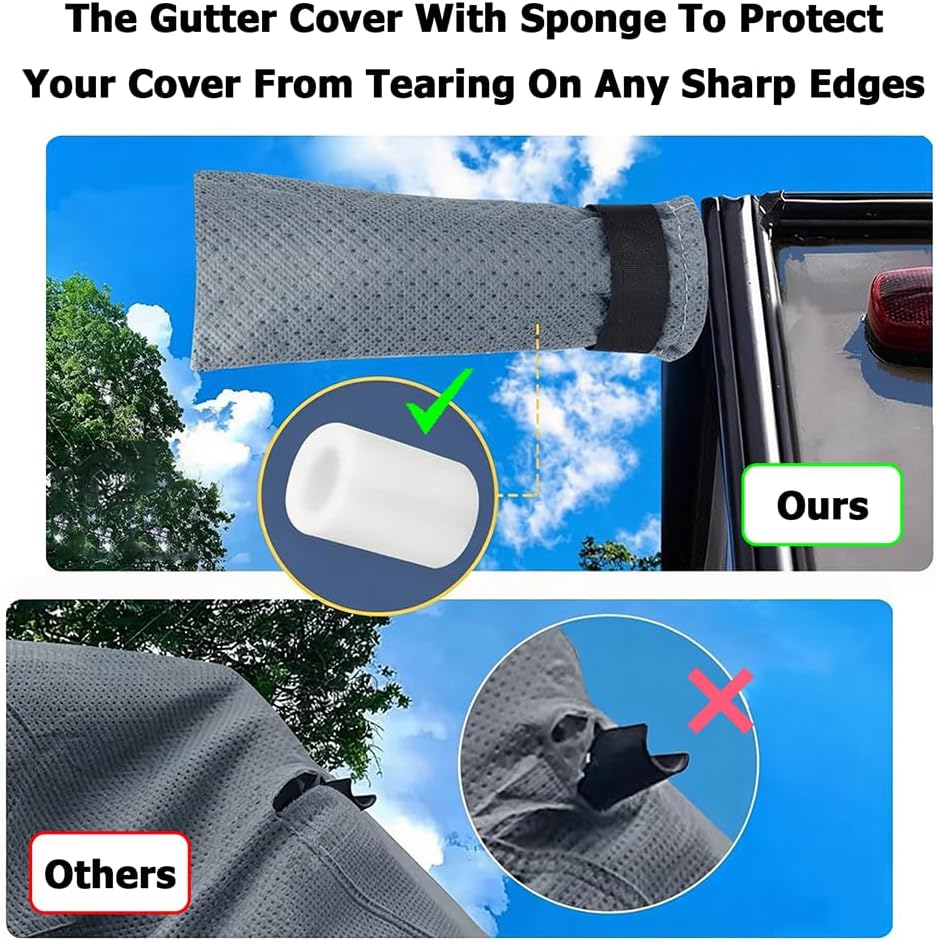 RV Cover for Forest River Cherokee Grey Wolf 18rr 2023-2026, All Weather Travel Trailer Cover with Windproof Straps and Zipper Access Heavy Duty Water Resistant Camper Cover