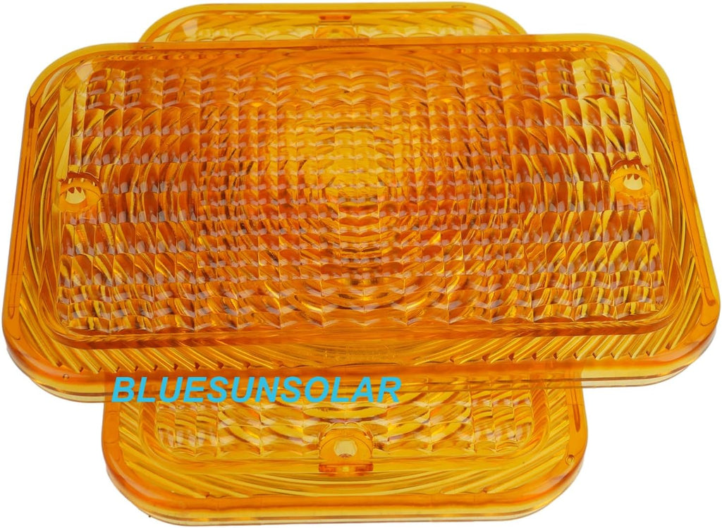 BLUESUNSOLAR 2X Amber Lens LVU18745 Tail Light Lens Replacement for John Deere Tractor 1023E 1025R 1026R 2025R 2027R 2032R 2038R 2305 2320 2520 2720 (2PCS-LVU18745)