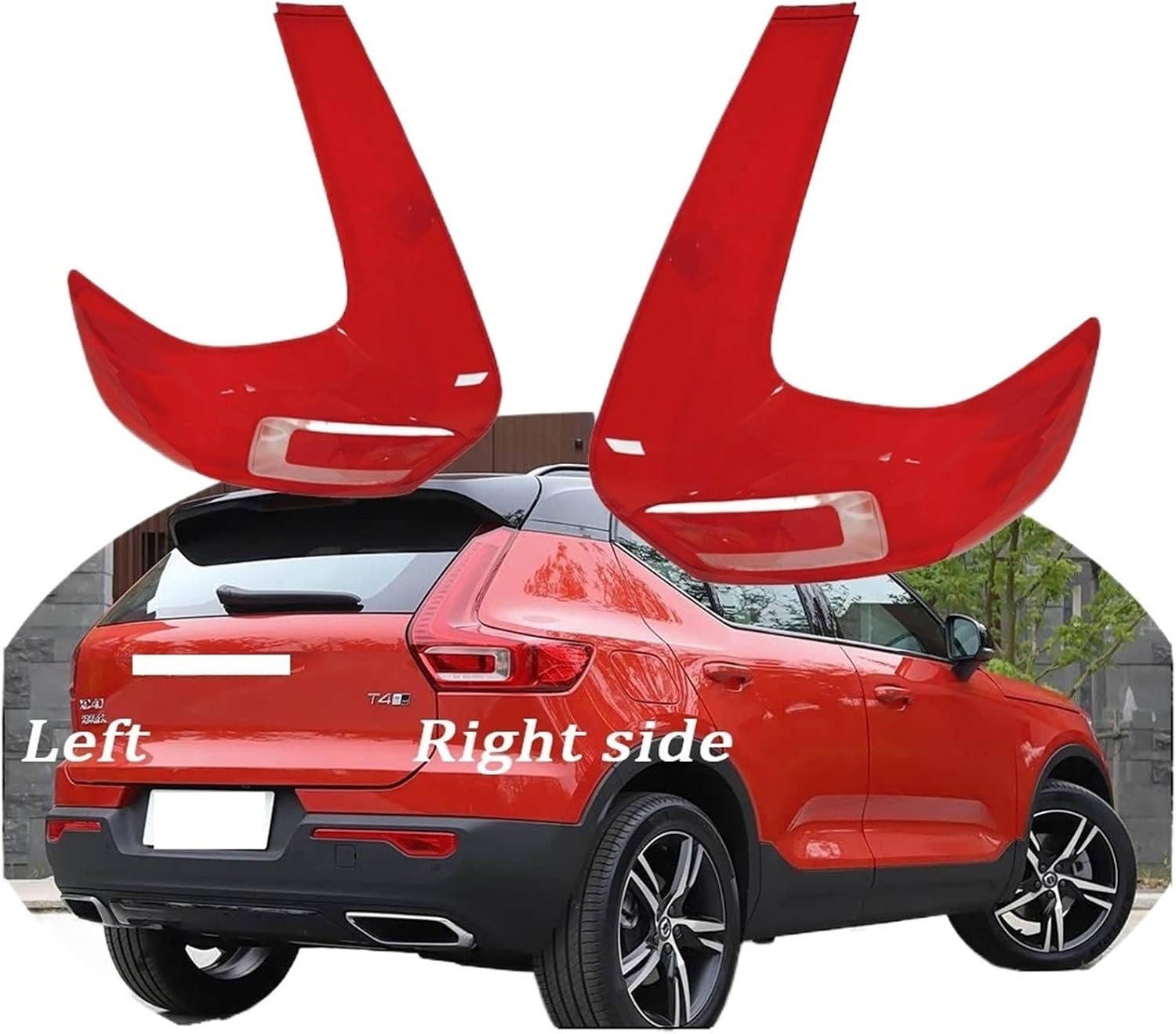 Compatible for Volvo XC40 2020 2021 2022 Rear Outer Tail Lamp Cover Brake Lights Shell Replace The Original Lampshade(Left Side)