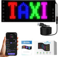 Front Windshield Light Signs for Car | Programmable LED Car Sign | Taxi Flexible LED Advertising Sign | Bluetooth APP | Custom Editor Animations/Text