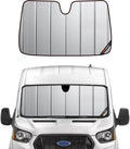 Pigenius Windshield Sun Shade for Ford Transit 2015-2026, Premium Grey Leather Finish