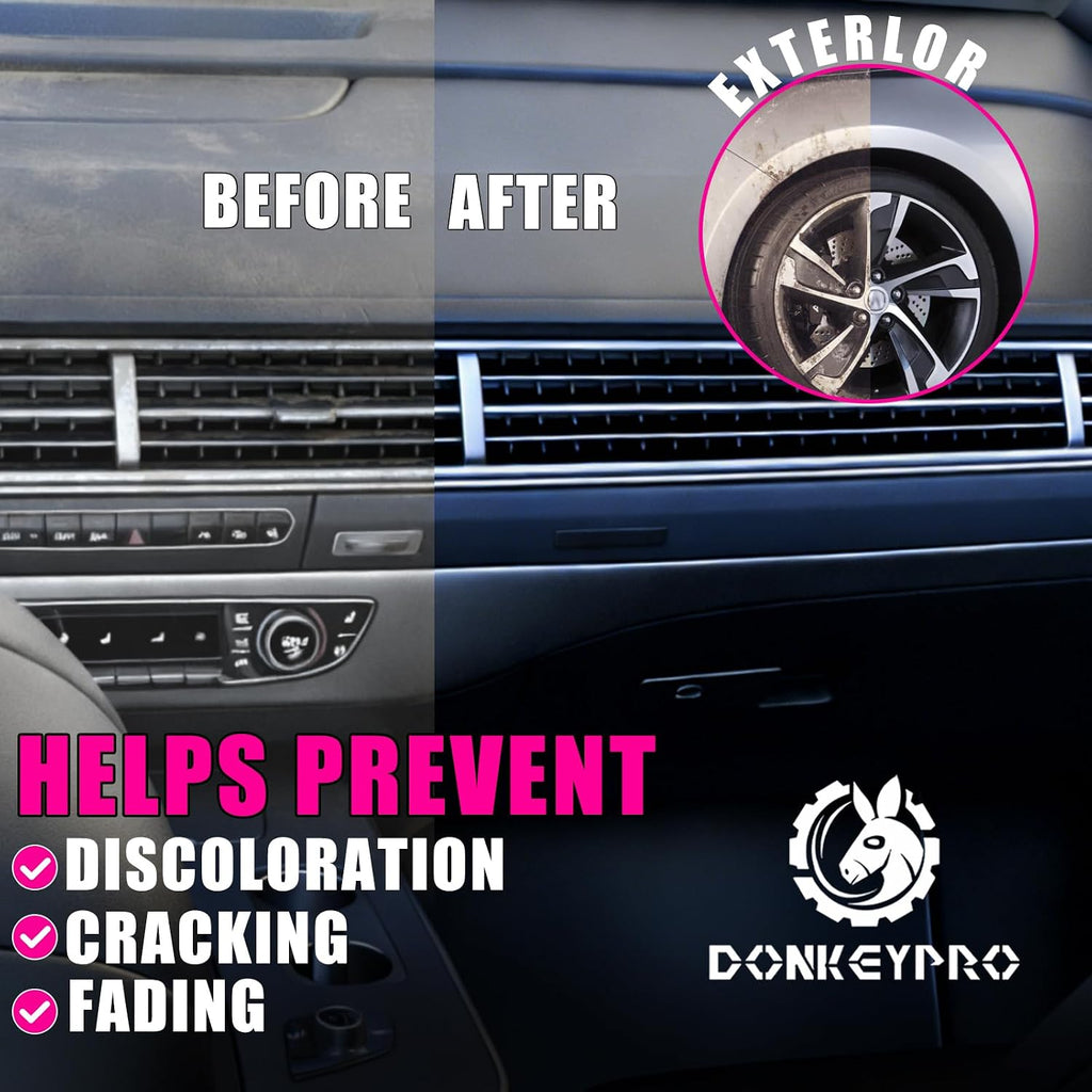 DONKEYPRO Car Interior Cleaner, Polishing Cleaner Detailer Spray for Vehicle Detailing, 450ml Aerosol 15 fl oz with Iron Can (1-Pack)