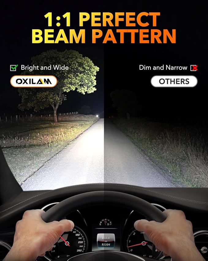 OXILAM 9007/HB5 LED Bulbs 10X Ultra-Brighter 60, 000LM Than Halogen, 3 Min - Image 7