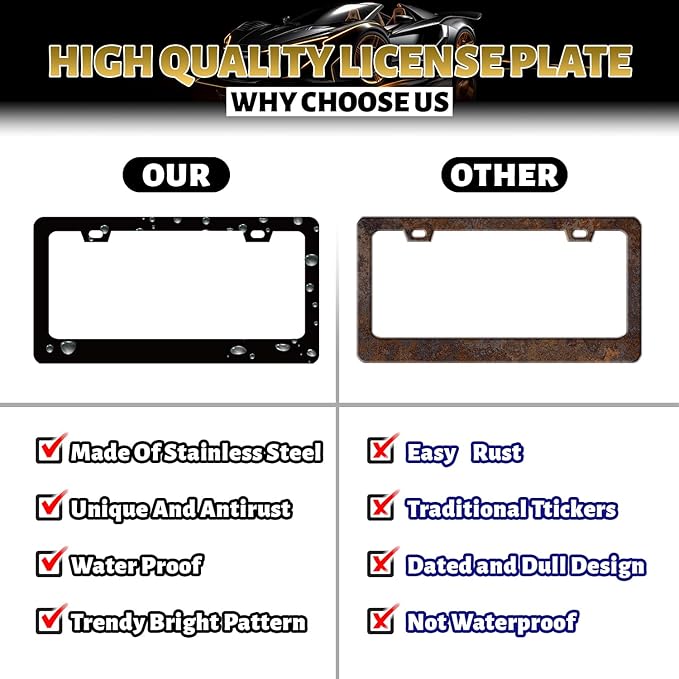 Dog License Plate Frame Dogs Never Lie About Love License Plate Stainless Steel - Image 7