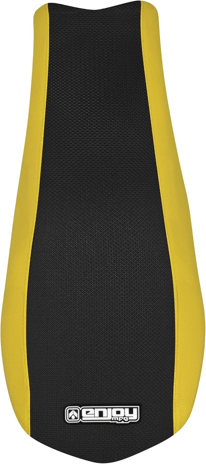 Enjoy Mfg Seat Cover - Compatible with Can Am 2008-2021 DS70 DS90 - #259 (Yellow Sides/Black top Standard)