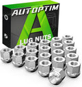 AUTOPTIM 20PCS M14X1.5 Open End Lug Nuts - Replacement for Chevy Camaro Equinox Chrysler 300, Dodge Charger Durango Aftermarket Wheel, Chrome Conical Bulge Seat Lug Nuts