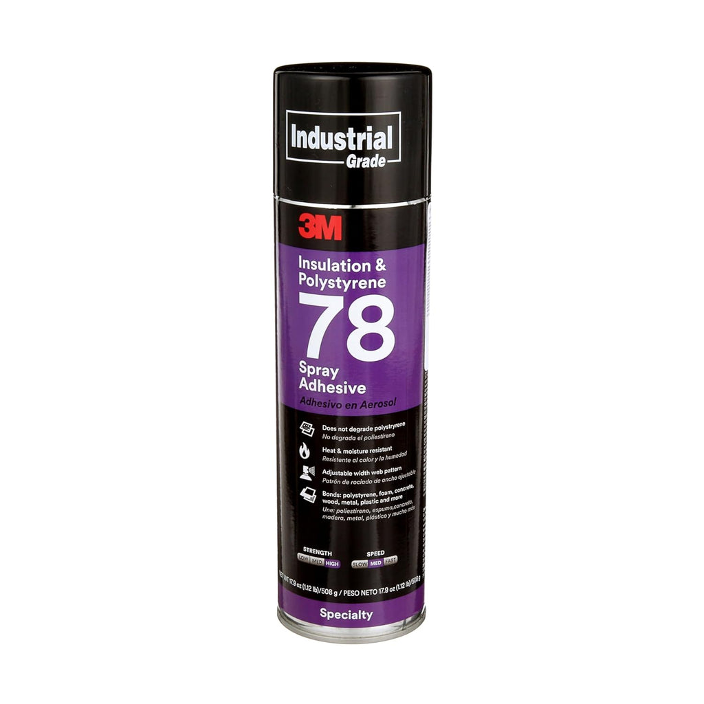 3m polystyrene foam insulation spray adhesive 78, clear, main product view