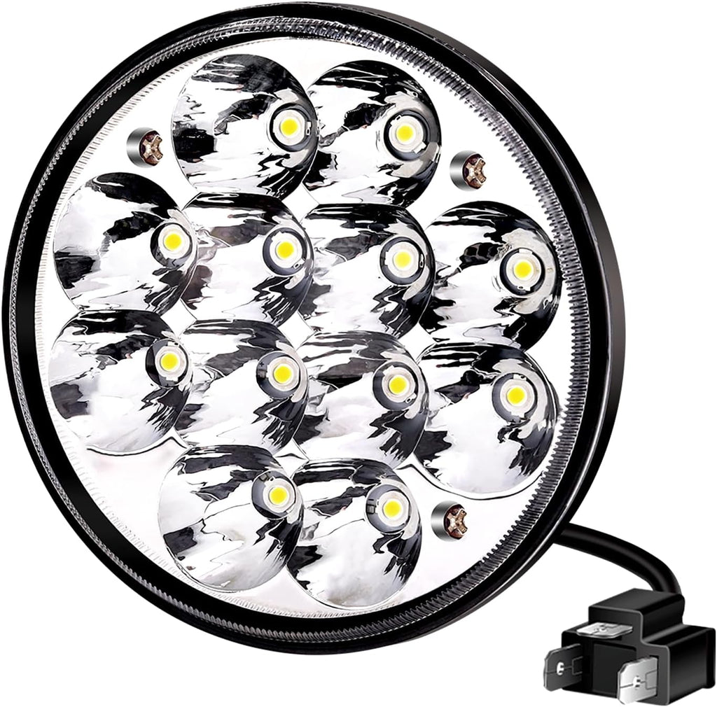 H5006 Spotlight, 5.75" Hi/Low Beam 36W Round LED Pods for Offroad Led Work Light Replacement, 1PCS