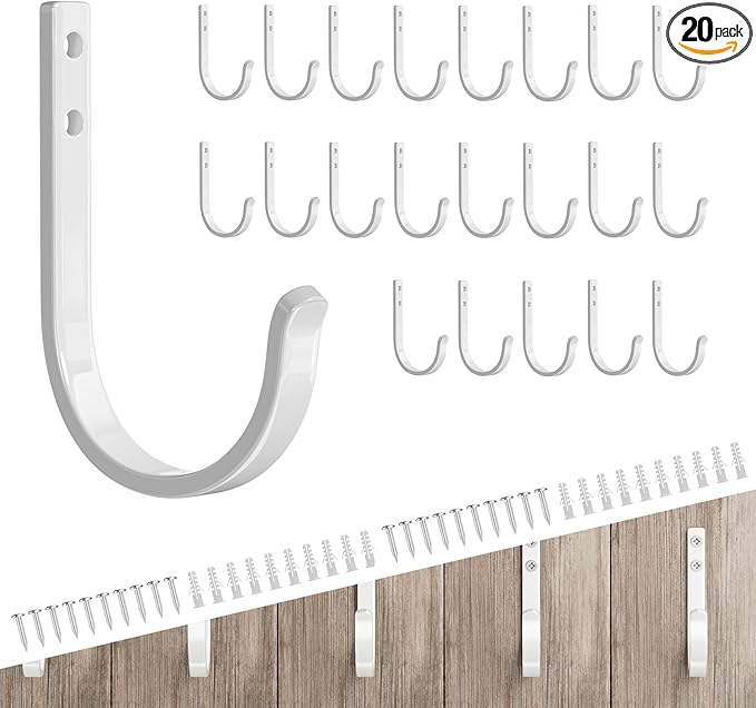 Wall Hooks for Hanging Towel/Coat - 22LB Screw in Metal Hanger Wall Mount by Josmimic