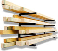 YYR Wood Organizer and Lumber Storage Rack Wall Mount, Heavy Duty Metal Shelf