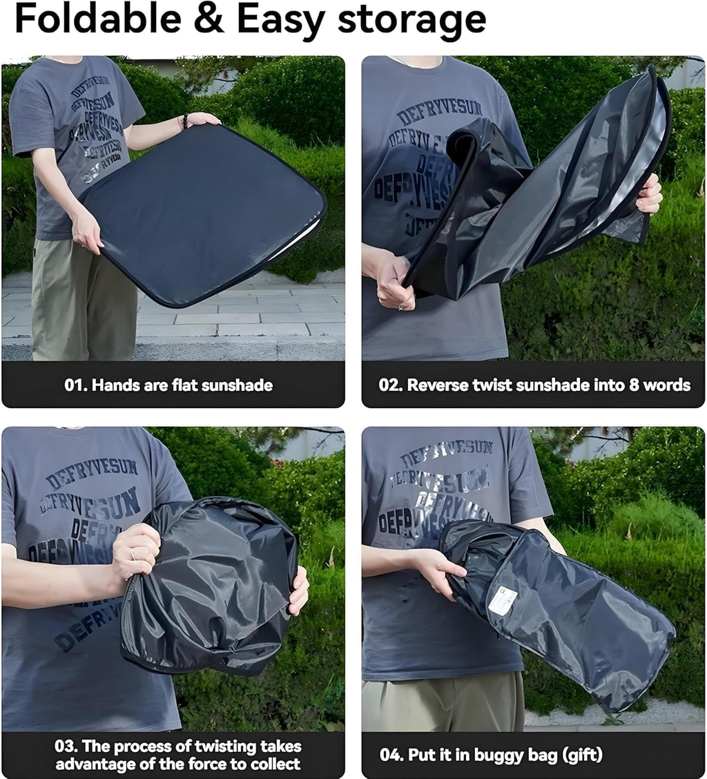 for Ford Explorer 2011-2026 Windshield Sun Shade - Foldable Windshield Cover Sun Shade for Explorer Accessories Protect Car from Sun Rays Overlapping UV Reflective Window Sunshade
