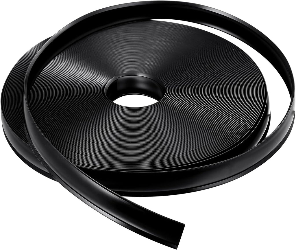 1" RV Vinyl Trim Molding Insert Black,for RV Camper Travel Trailer Screw Cover Gutter Corner Channel Outside Seam roof Edge Track Heavy Duty Trim (50 ft)