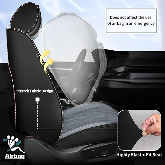 Leather Seat Covers for Car Fit for Toyota Camry 2012-2025 Full Set Car Seat - Image 4