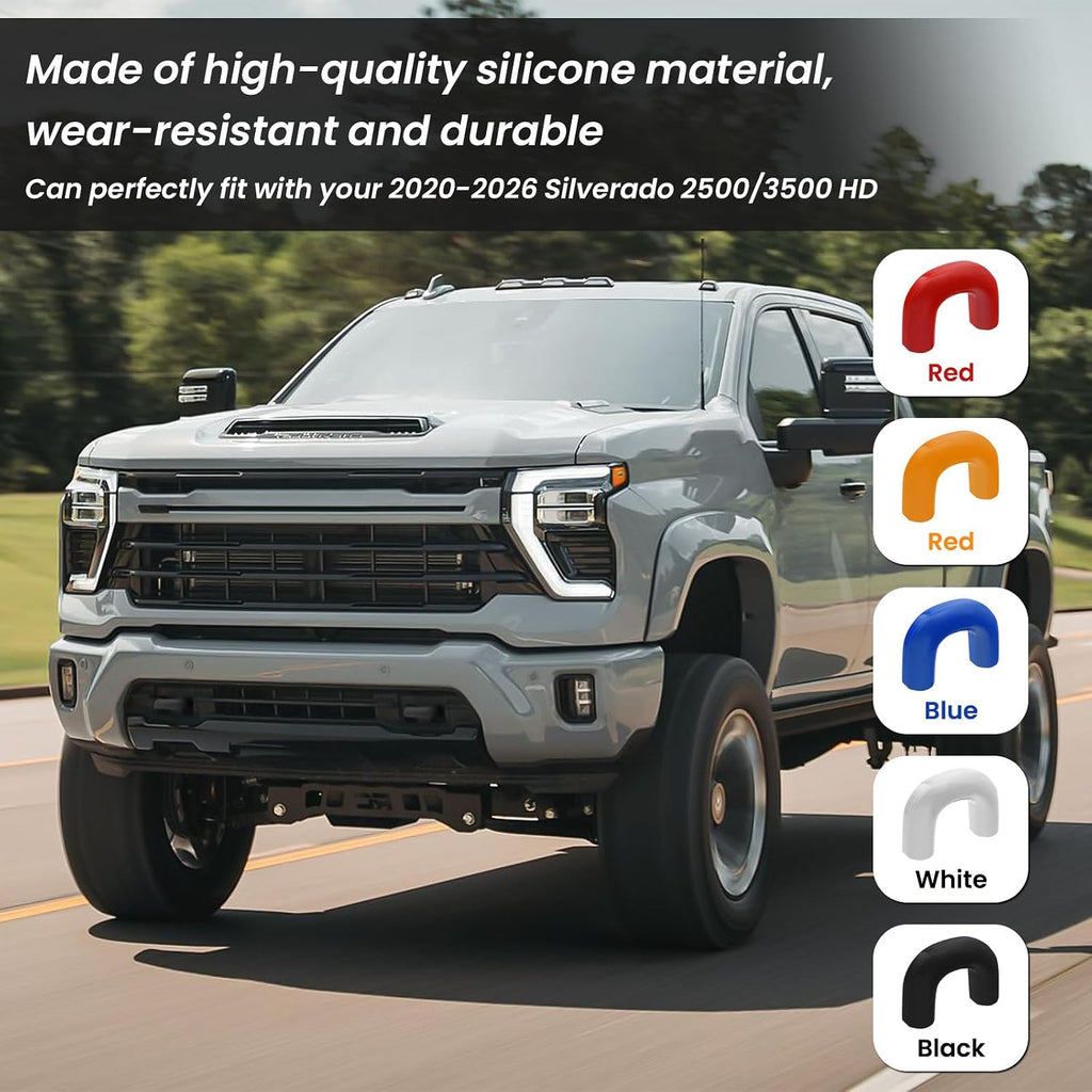 Tow Hook Covers for Silverado 2500/3500 HD 2020-2026, Hitch Cover Front Tow Hooks Compatible with Chevrolet Silverado 2500/3500 2020-2026 Accessories (Black)