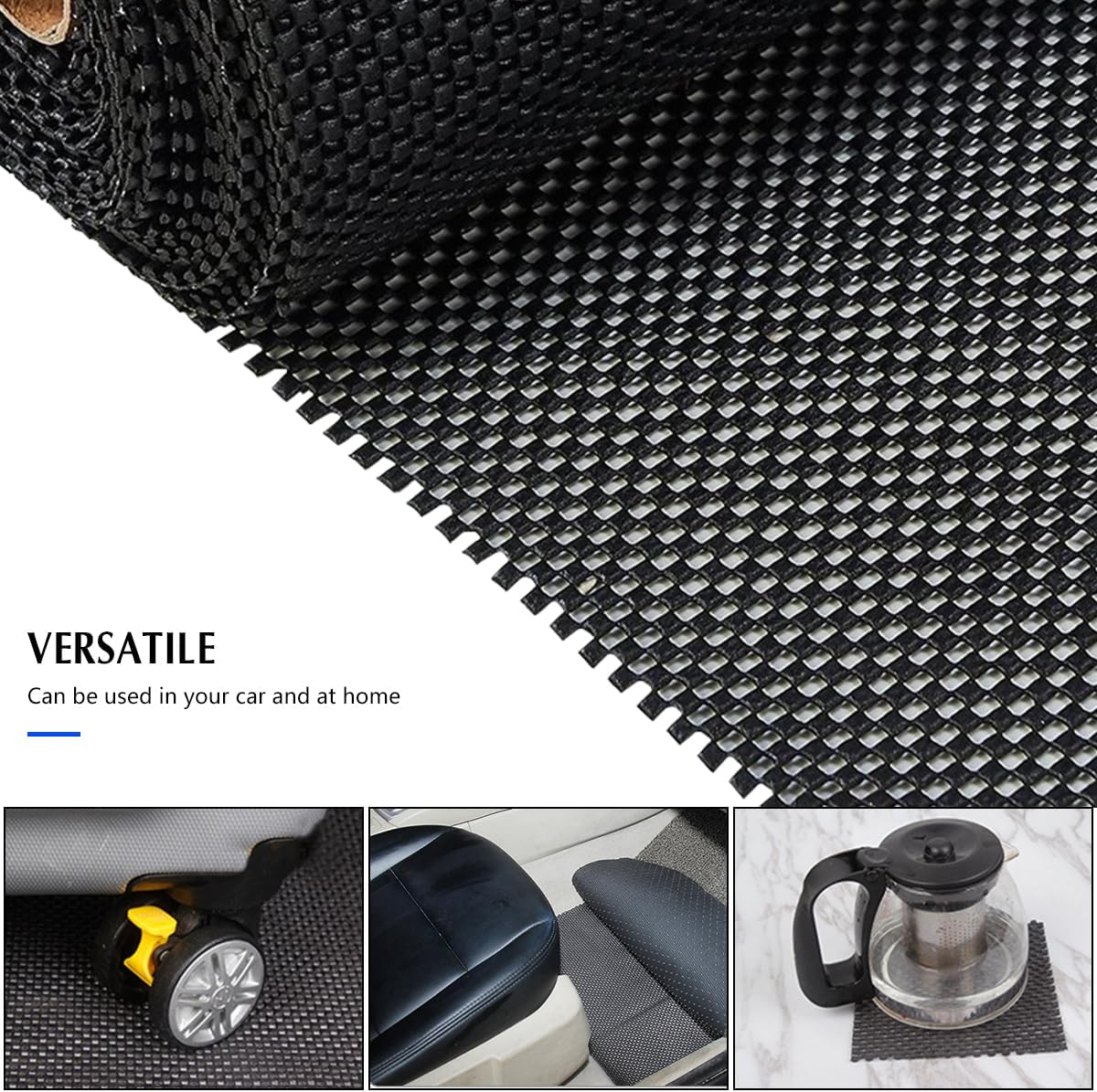 Car Roof Rack Pads, 47" X 40" Vehicle Rooftop Cargo Bag Protective Mat, Non-Slip Automotive Roof Cushioned Protection Layer Accessories, Universal for SUV, Sedan, Truck (Black)