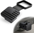 UYYE 2 Inch Rubber Trailer Hitch Cover, American Flag Rubber Tow Tube Cover Plug Cap, Car Exterior Accessories Fits for Most Vehicles Hitch Receivers, Hitch Cover Tube Plug Cap (Black)