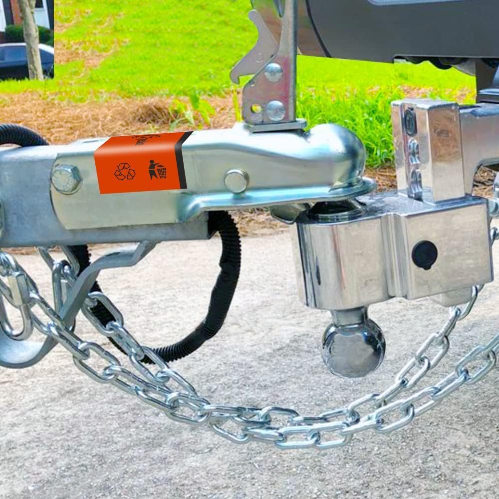 27" Trailer Safety Chain Kit with 5/16" Spring Hooks, Grade 30 Heavy Duty Steel Towing Chains 7000 lbs Capacity for RV, Boat & Utility Trailer, Zinc-Plated Rust Resistant, 2 Pack