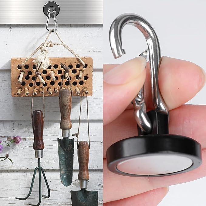 MIKEDE Magnetic Hooks Heavy Duty, 110LBS+ Strong Neodymium Magnets - Image 6
