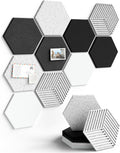 fluxynara 10-pack hexagon felt bulletin board tiles, concrete, main product view