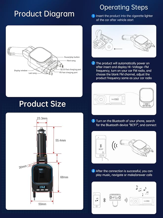 Retractable Car Charger 96W - Image 7