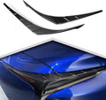 Yogen Dry Carbon Fiber Rear Tail Light Cover Bezel for LC LC500 LC500h Z100 2018 2019 2020 2021 2022 2023 2024 2025 2026 Taillight Eyelid Strip Rear Tail Lamp Trim (Glossy Carbon Fiber)